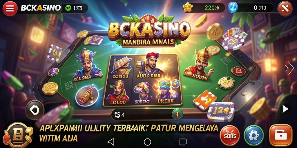 Screenshot BCKASINO menampilkan antarmuka aplikasi yang menarik.