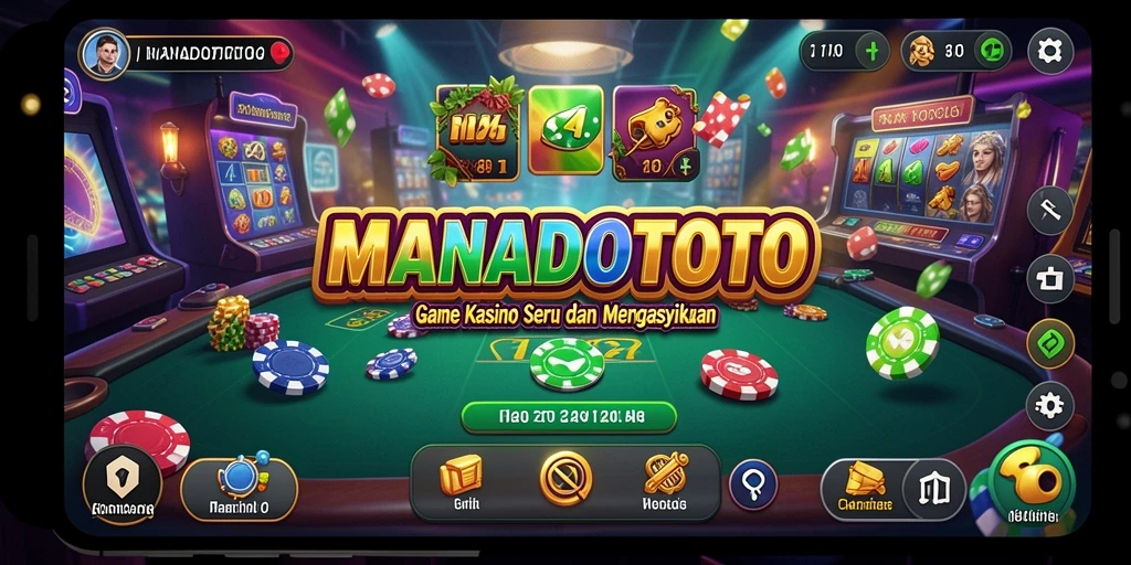 Screenshot gameplay MANADOTOTO yang menampilkan suasana Kasino yang menarik.