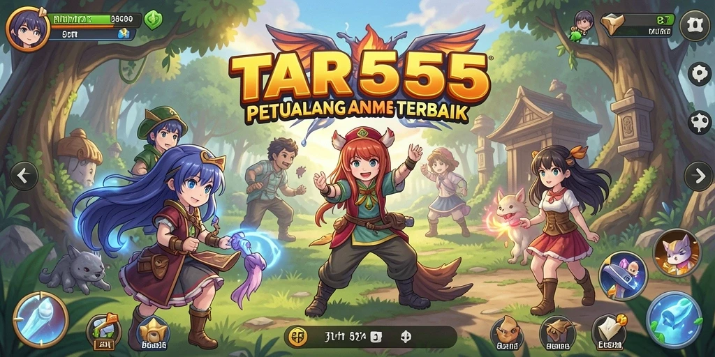 Gameplay TAR555 yang menarik dengan karakter anime yang beragam.